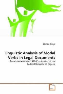 Linguistic Analysis of Modal Verbs in Legal Documents