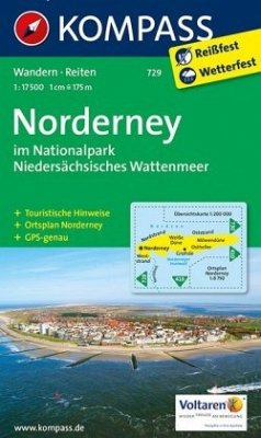 KOMPASS Wanderkarte Insel Norderney