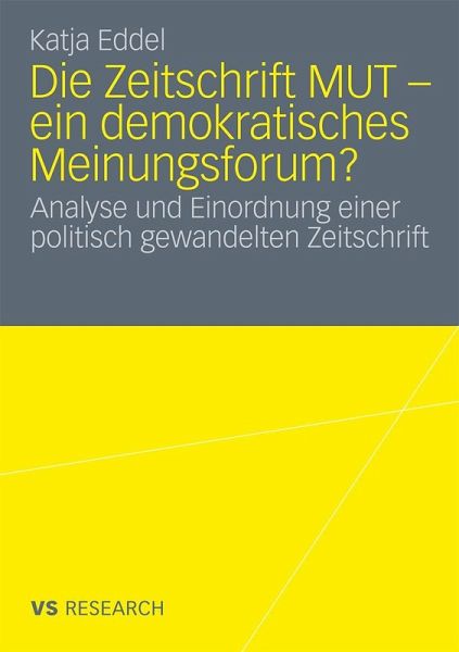 Die Zeitschrift MUT - ein demokratisches Meinungsforum? Die Zeitschrift MUT - ein demokratisches Meinungsforum?