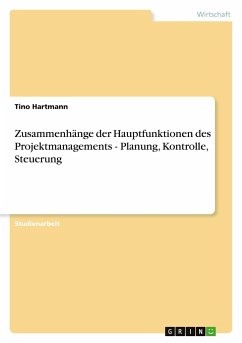 Zusammenhänge der Hauptfunktionen des Projektmanagements - Planung, Kontrolle, Steuerung - Hartmann, Tino