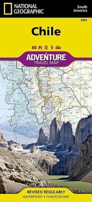 National Geographic Adventure Travel Map Chile - Maps, National Geographic