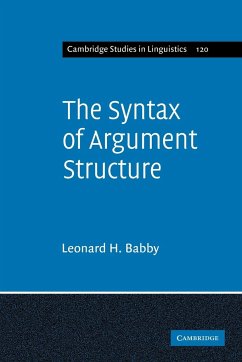 The Syntax of Argument Structure - Babby, Leonard H.; Babby