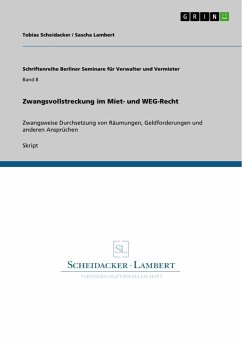 Zwangsvollstreckung im Miet- und WEG-Recht - Scheidacker, Tobias;Lambert, Sascha