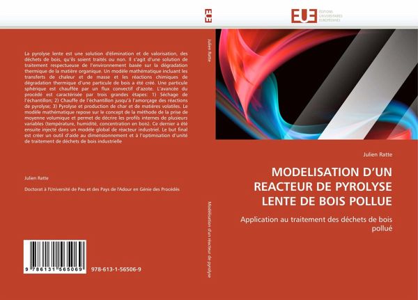 MODELISATION D¿UN REACTEUR DE PYROLYSE LENTE DE BOIS POLLUE MODELISATION D¿UN REACTEUR DE PYROLYSE LENTE DE BOIS POLLUE