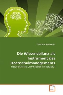 Die Wissensbilanz als Instrument des Hochschulmanagements - Rossbacher, Ferdinand