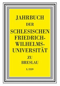 Jahrbuch Uni Breslau L/2009 (2011) - Baumgart, Peter u.a. (Hg.)