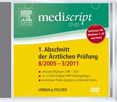 Cover 1. Abschnitt der Ärztlichen Prüfung 8/05-3/11, inkl. Physikum 3/96-3/05, 1 DVD-ROM / Mediscript, Kommentierte Examensfragen, DVD-ROMs