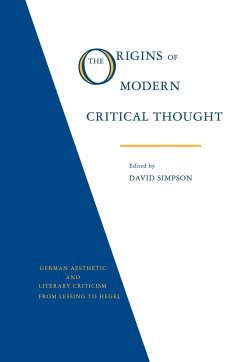 The Origins of Modern Critical Thought