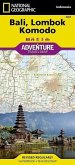 National Geographic Adventure Travel Map Bali, Lombok, Komodo