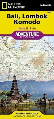 National Geographic Adventure Travel Map Bali, Lombok, Komodo - National Geographic Maps