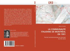 Cover LA COMMUNAUTÉ ITALIENNE DE MONTRÉAL EN 1901