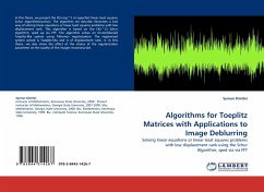 Algorithms for Toeplitz Matrices with Applications to Image Deblurring