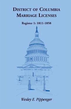 Cover District of Columbia Marriage Licenses, Register 1