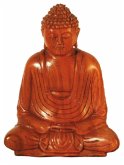 Buddha Gautama im Lotussitz braun 15 cm