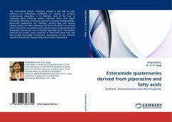 Esteramide quaternaries derived from piperazine and fatty acids