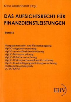 Aufsichtsrecht für Finanzdienstleistungen