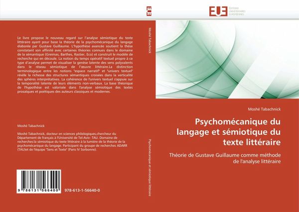 Psychomécanique du langage et sémiotique du texte littéraire Psychomécanique du langage et sémiotique du texte littéraire