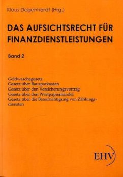 Das Aufsichtsrecht für Finanzdienstleistungen