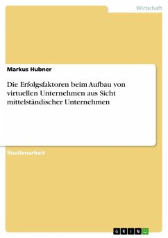 Die Erfolgsfaktoren beim Aufbau von virtuellen Unternehmen aus Sicht mittelständischer Unternehmen - Hubner, Markus