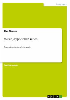 (Mean) type/token ratios - Piontek, Jörn