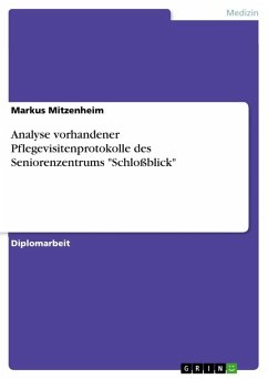 Analyse vorhandener Pflegevisitenprotokolle des Seniorenzentrums "Schloßblick" Analyse vorhandener Pflegevisitenprotokolle des Seniorenzentrums "Schloßblick"