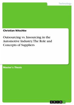 Outsourcing vs. Insourcing in the Automotive Industry. The Role and Concepts of Suppliers - Nitschke, Christian