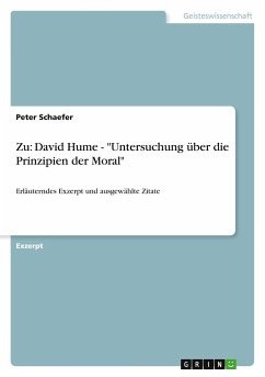 Zu: David Hume - "Untersuchung über die Prinzipien der Moral"