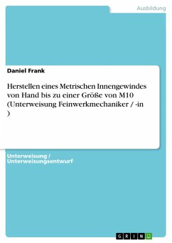 Herstellen eines Metrischen Innengewindes von Hand bis zu einer Größe von M10 (Unterweisung Feinwerkmechaniker / -in )