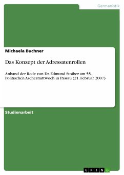 Das Konzept der Adressatenrollen - Buchner, Michaela