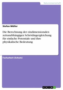 Die Berechnung der eindimensionalen zeitunabhängigen Schrödingergleichung für einfache Potentiale und ihre physikalische Bedeutung - Müller, Stefan