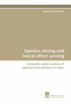 Opinion mining and lexical affect sensing - Osherenko, Alexander