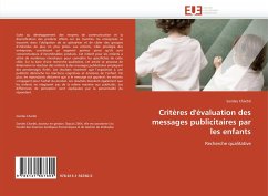 Critères d''évaluation des messages publicitaires par les enfants - Charbti, Sondes