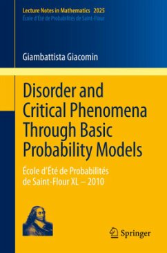 Disorder and Critical Phenomena Through Basic Probability Models - Giacomin, Giambattista