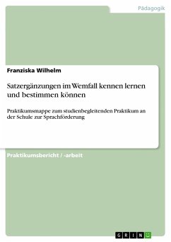 Satzergänzungen im Wemfall kennen lernen und bestimmen können - Wilhelm, Franziska