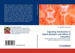 Signaling mechanism in blood platelets and effect of nanosilver