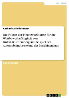 Die Folgen der Finanzmarktkrise für die Wettbewerbsfähigkeit von Baden-Württemberg am Beispiel der Automobilindustrie und des Maschinenbaus