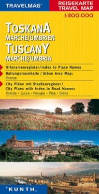 KUNTH Reisekarte Toskana 1:300 000 / Travelmag Reisekarten
