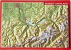 Berner Oberland. Bernese Oberland, Reliefpostkarte