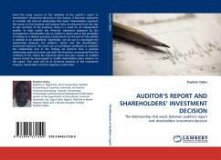 AUDITOR''S REPORT AND SHAREHOLDERS'' INVESTMENT DECISION - Ojeka, Stephen