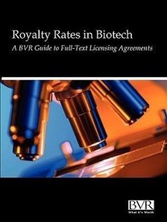 Reasonable Royalty Rates in Biotech - Herausgeber: Business Valuation Resources, Valuation Business Valuation Resources
