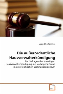 Die außerordentliche Hausverwalterkündigung - Oberhammer, Lukas