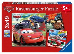 Ravensburger 09281 - Disney Cars, Weltweiter Rennspaß, 3x49 Teile, Puzzle