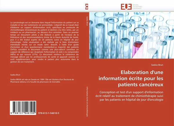 Elaboration d'une information écrite pour les patients cancéreux