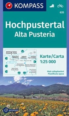 KOMPASS Wanderkarte 635 Hochpustertal, Alta Pusteria 1:25.000