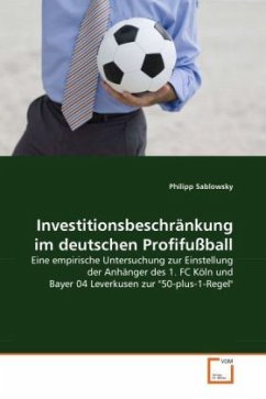 Cover Investitionsbeschränkung im deutschen Profifußball