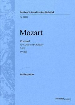 Cover Konzert für Klavier A-Dur KV 488, Studienpartitur