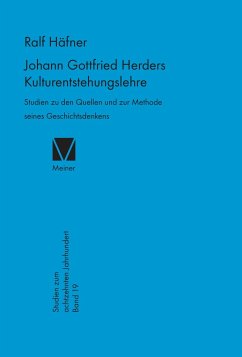 Johann Gottfried Herders Kulturentstehungslehre - Häfner, Ralf