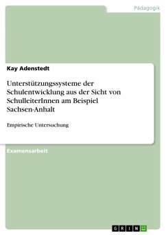 Unterstützungssysteme der Schulentwicklung aus der Sicht von SchulleiterInnen am Beispiel Sachsen-Anhalt - Adenstedt, Kay