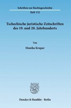 Cover Tschechische juristische Zeitschriften des 19. und 20. Jahrhunderts.