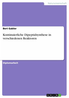 Kontinuierliche Dipeptidsynthese in verschiedenen Reaktoren